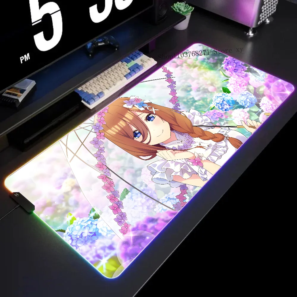 Nakano Miku Anime Girl Mousepad XXL RGB Gaming Mouse Pads HD Black Gamer Accessories Large LED
Nakano Miku Anime Girl Mousepad XXL RGB Gaming Mouse Pads HD Black Gamer Accessories Large LED