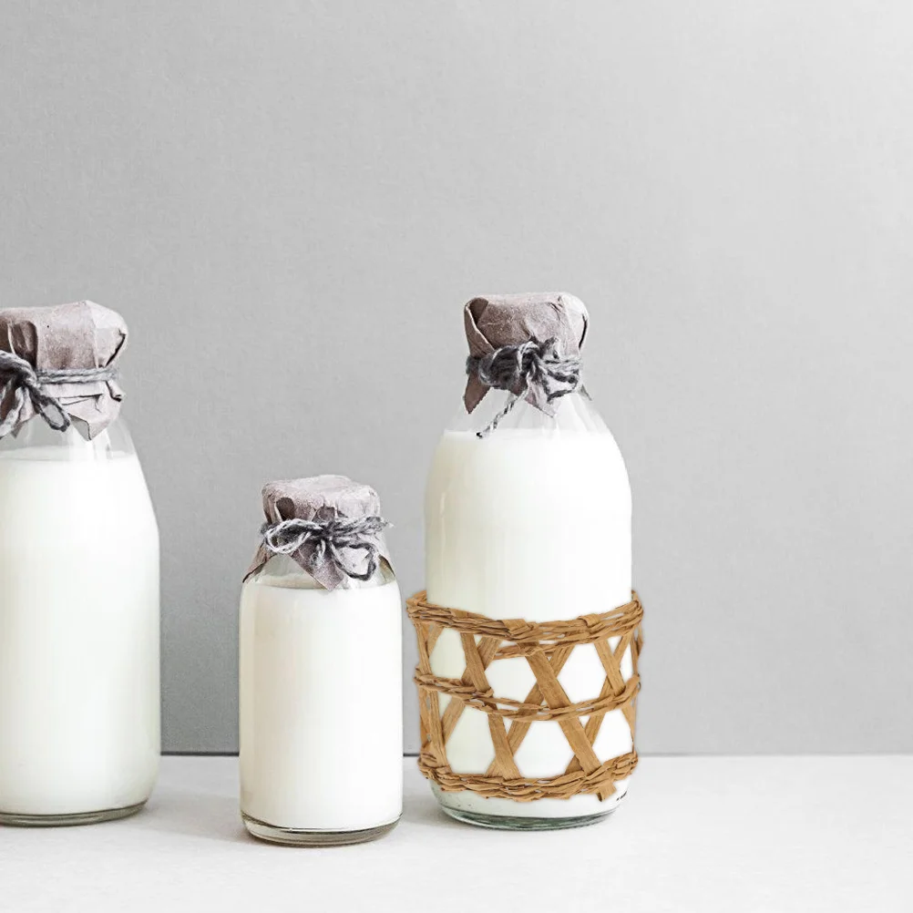 4pcs Straw Woven Sleeves Heat Resistant Glass Bottle Covers Insulated Non-Slip Drinking Sleeve Mug Protector Woven Cup Holder 
4pcs Straw Woven Sleeves Heat Resistant Glass Bottle Covers Insulated Non-Slip Drinking Sleeve Mug Protector Woven Cup Holder