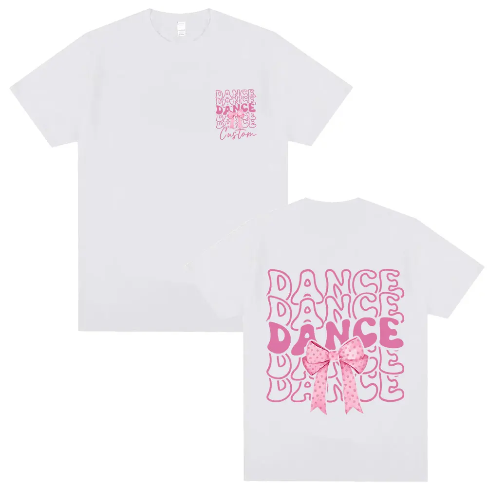 Personalized Dance Bow T-shirt Custom Coquette Dancer T Shirts Summer Men Women's Fashion Oversized Streetwear Gift for Dancer
Personalized Dance Bow T-shirt Custom Coquette Dancer T Shirts Summer Men Women's Fashion Oversized Streetwear Gift for Dancer