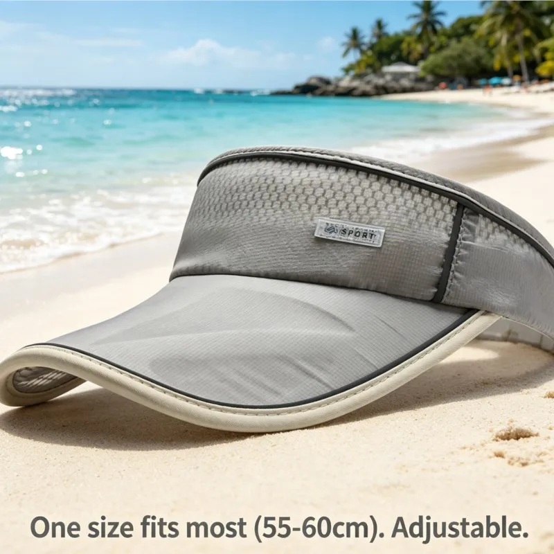 Quick Dry Sun Visor Cap 55-60cm Size Wide Brim Anti UV Lightweight Breathable Comfortable For Running Cycling Outdoor Sports
Quick Dry Sun Visor Cap 55-60cm Size Wide Brim Anti UV Lightweight Breathable Comfortable For Running Cycling Outdoor Sports
