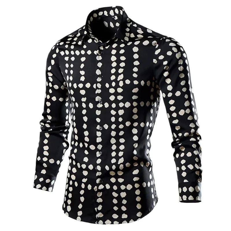 Мужские рубашки, тренд 2025 года, Camisa Hombre, винтажные блузки, топы, модные мужские повседневные рубашки с длинным рукавом в горошек, Ropa Festival Hombre
Мужские рубашки, тренд 2025 года, Camisa Hombre, винтажные блузки, топы, модные мужские повседневные рубашки с длинным рукавом в горошек, Ropa Festival Hombre