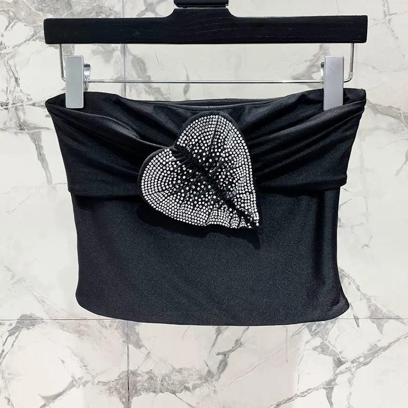 Summer New Women's Black Short Tube Tops Sexy Hot Girls Hot Diamond Slimming Bra Top 2024 Fashion High End Y2K Clothing Runway
Summer New Women's Black Short Tube Tops Sexy Hot Girls Hot Diamond Slimming Bra Top 2024 Fashion High End Y2K Clothing Runway