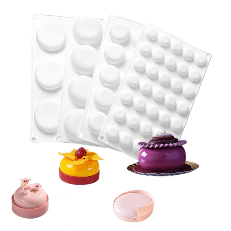 Flat Round Cake French Mousse Cake Mold Food Grade Kitchen Baking Tool Silicone Chocolate Mold Soap Mold Dessert Making Tools
Flat Round Cake French Mousse Cake Mold Food Grade Kitchen Baking Tool Silicone Chocolate Mold Soap Mold Dessert Making Tools