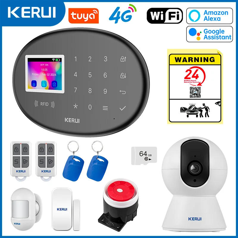 KERUI W204 Система сигнализации для дома Wi-Fi 4G GSM сигнализация камера наблюдения охранная безопасность 433 МГц Tuya умный датчик детектора движения 
KERUI W204 Система сигнализации для дома Wi-Fi 4G GSM сигнализация камера наблюдения охранная безопасность 433 МГц Tuya умный датчик детектора движения
