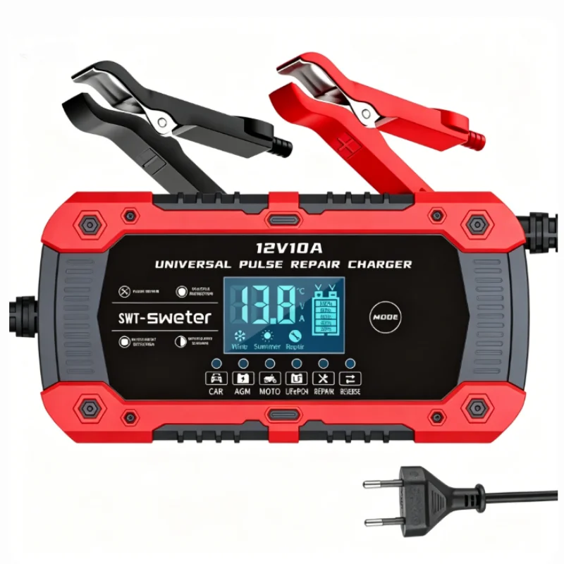 Plug 12V 10A SWT-1880 Automotive Battery charger for Car Motorcycle Batteries Fast Charging Lifepo4 AGM GEL WET Lead Acid Sma
Plug 12V 10A SWT-1880 Automotive Battery charger for Car Motorcycle Batteries Fast Charging Lifepo4 AGM GEL WET Lead Acid Sma