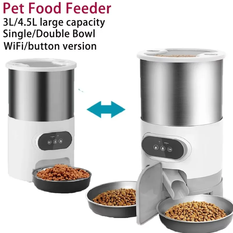 【Best-selling】3L/4.5L Automatic S Dispenser Smart Dog Food Feeder Single/Dual Stainless Steel Bowls Pets Timer Feeding For Dry
【Best-selling】3L/4.5L Automatic S Dispenser Smart Dog Food Feeder Single/Dual Stainless Steel Bowls Pets Timer Feeding For Dry