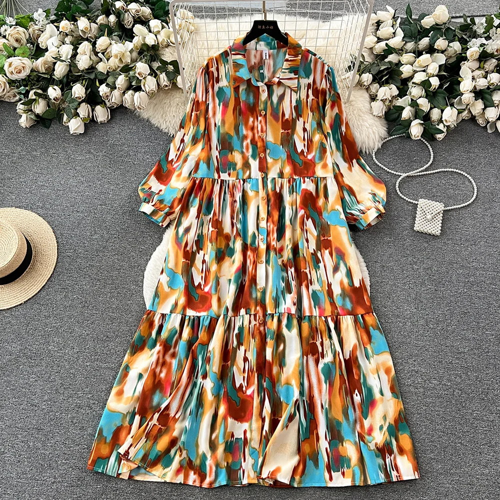 Croysier Long Dresses For Women 2023 Fashion Vintage Print Long Sleeve Maxi Dress Lapel Collar Button Up Elegant Shirt Dress
Croysier Long Dresses For Women 2023 Fashion Vintage Print Long Sleeve Maxi Dress Lapel Collar Button Up Elegant Shirt Dress
