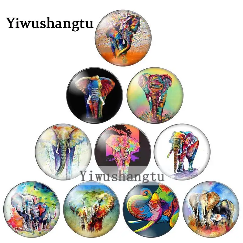 New oil Elephant painting forest animals 10mm/12mm/18mm/20mm Round photo glass cabochon demo flat back Making findings ZB0543
New oil Elephant painting forest animals 10mm/12mm/18mm/20mm Round photo glass cabochon demo flat back Making findings ZB0543