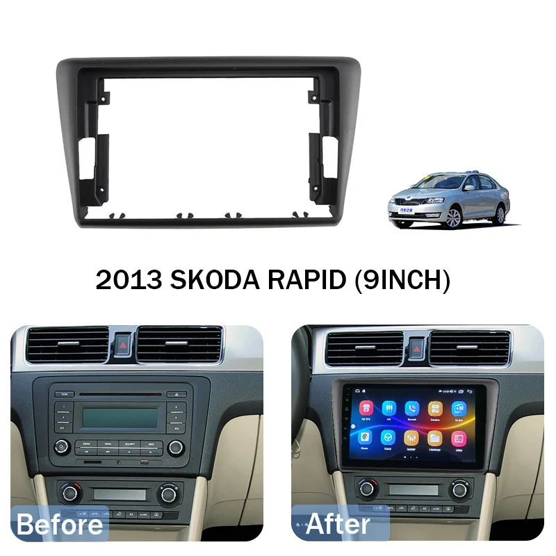 Radio Frame Fit for SKODA Rapid 2013+ for SEAT Toledo 2012-2018 Stereo Installation Panel Dash Trim Kit GPS DVD Player Fascia
Radio Frame Fit for SKODA Rapid 2013+ for SEAT Toledo 2012-2018 Stereo Installation Panel Dash Trim Kit GPS DVD Player Fascia