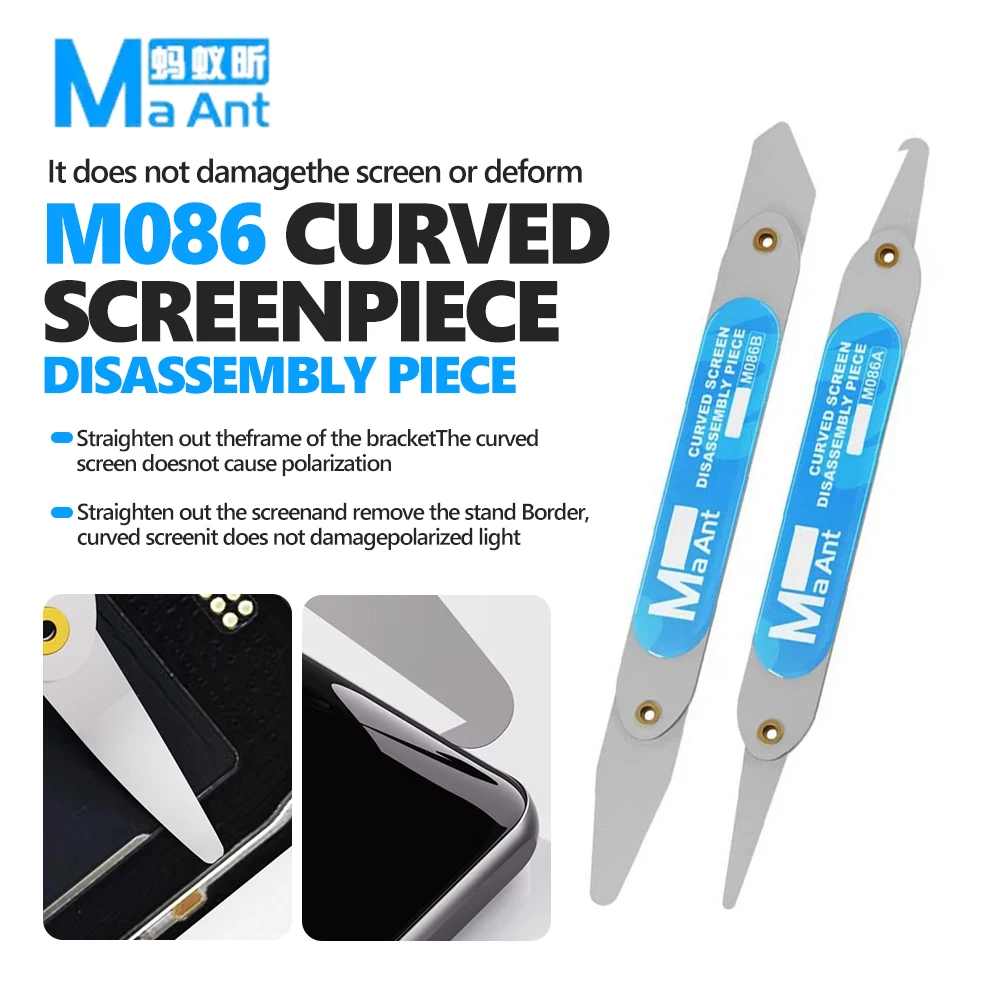 MaAnt M086 Нож для разборки экрана «два в одном» для ремонта мобильных телефонов, кронштейн для рамки экрана, инструмент для разборки изогнутого экрана
MaAnt M086 Нож для разборки экрана «два в одном» для ремонта мобильных телефонов, кронштейн для рамки экрана, инструмент для разборки изогнутого экрана
