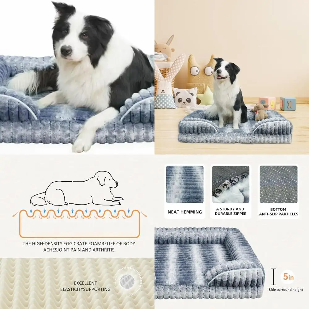 Large XL Memory Foam Dog Bed, Waterproof, Plush, Non-Slip, Removable Cover, Khaki Tiger Stripe
Large XL Memory Foam Dog Bed, Waterproof, Plush, Non-Slip, Removable Cover, Khaki Tiger Stripe