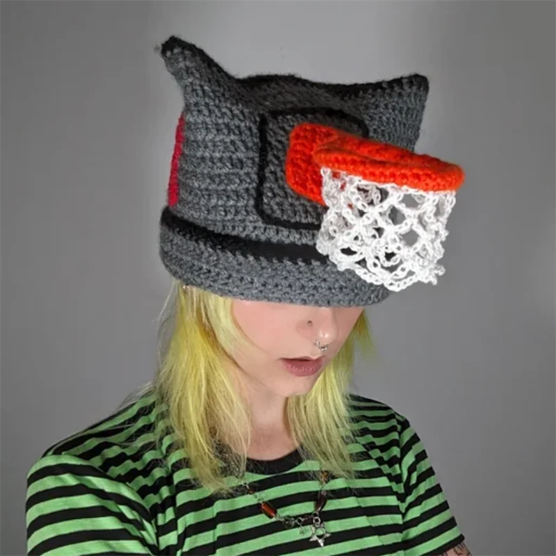Pure handmade knitting Funny sports gift basketball hoop hat reversesible baller joke hat for adult children gift Halloween Part
Pure handmade knitting Funny sports gift basketball hoop hat reversesible baller joke hat for adult children gift Halloween Part
