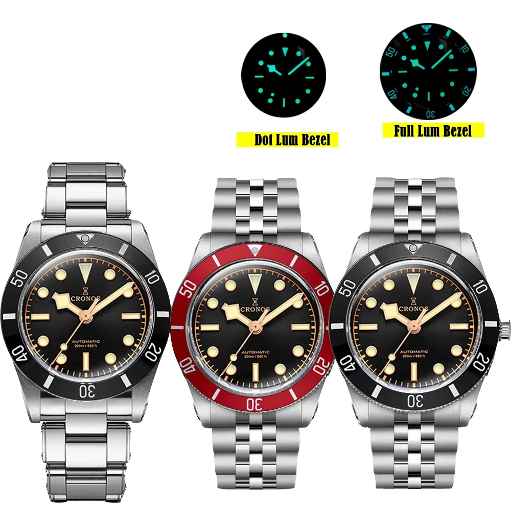 Cronos New Luxury Men's Watches 37mm Diver BB54 Vintage Automatic Matt/ Aluminum Bezel Female End Links Sapphire 20 Bar L6033 M
Cronos New Luxury Men's Watches 37mm Diver BB54 Vintage Automatic Matt/ Aluminum Bezel Female End Links Sapphire 20 Bar L6033 M