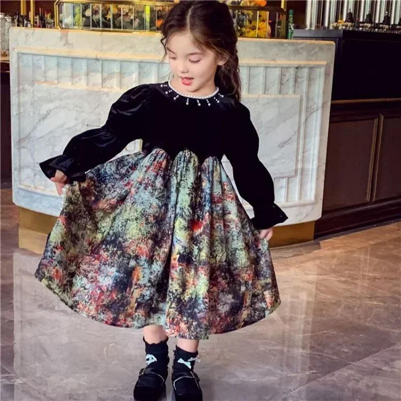 2025 New Kids Clothing Girls Casual Dresses Autumn Girl Black Flower Mesh Gauze Suit Princess Simple Printing Loose Beautiful
2025 New Kids Clothing Girls Casual Dresses Autumn Girl Black Flower Mesh Gauze Suit Princess Simple Printing Loose Beautiful