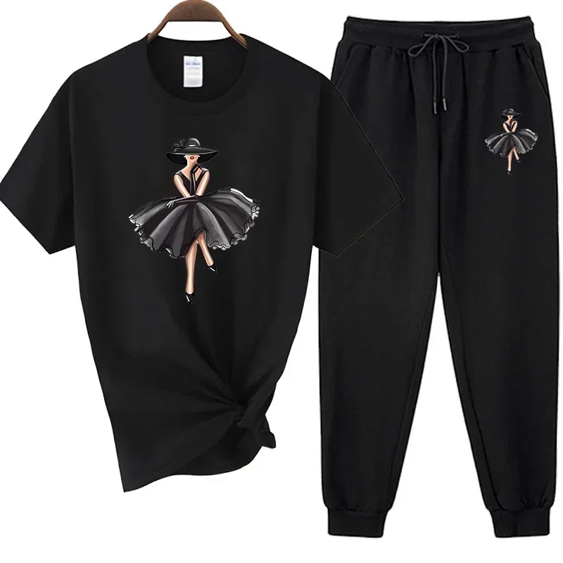 Woman Clothing Printing Sportswear Sets New Fashion T-shirt + Sweatpants 2 Piece Suits Design Tracksuit
Woman Clothing Printing Sportswear Sets New Fashion T-shirt + Sweatpants 2 Piece Suits Design Tracksuit