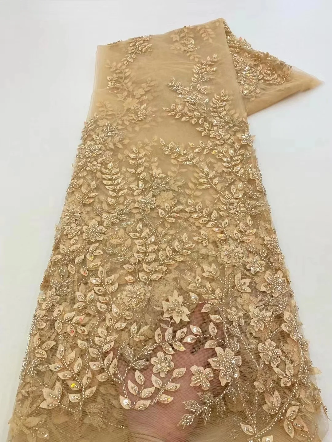 Fashion French Tulle Mesh Beaded Lace Fabric For Wedding African Luxury Handmade Bead Lace Fabric Heavy Sequin Embroidery Fabric
Fashion French Tulle Mesh Beaded Lace Fabric For Wedding African Luxury Handmade Bead Lace Fabric Heavy Sequin Embroidery Fabric