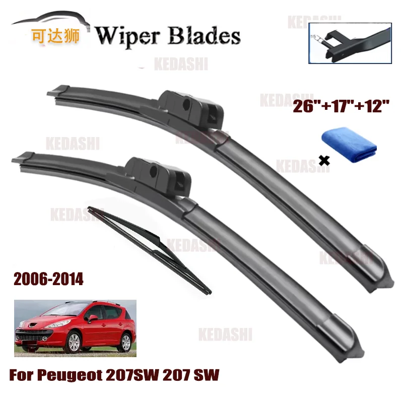 Car Wiper Blade For Peugeot 207SW A7 207 SW 2007-2013 Windscreen Windshield Wipers Blades Window Wash Side Pin 26"17"12"
Car Wiper Blade For Peugeot 207SW A7 207 SW 2007-2013 Windscreen Windshield Wipers Blades Window Wash Side Pin 26"17"12"