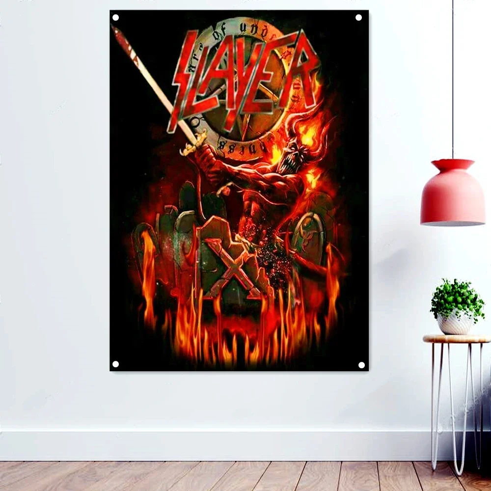Heavy Metal Art Poster Banners Rock Band Flags Macabre Tattoos Art illustration Wall Hanging Bar Cafe Home Decoration Gifts B2
Heavy Metal Art Poster Banners Rock Band Flags Macabre Tattoos Art illustration Wall Hanging Bar Cafe Home Decoration Gifts B2