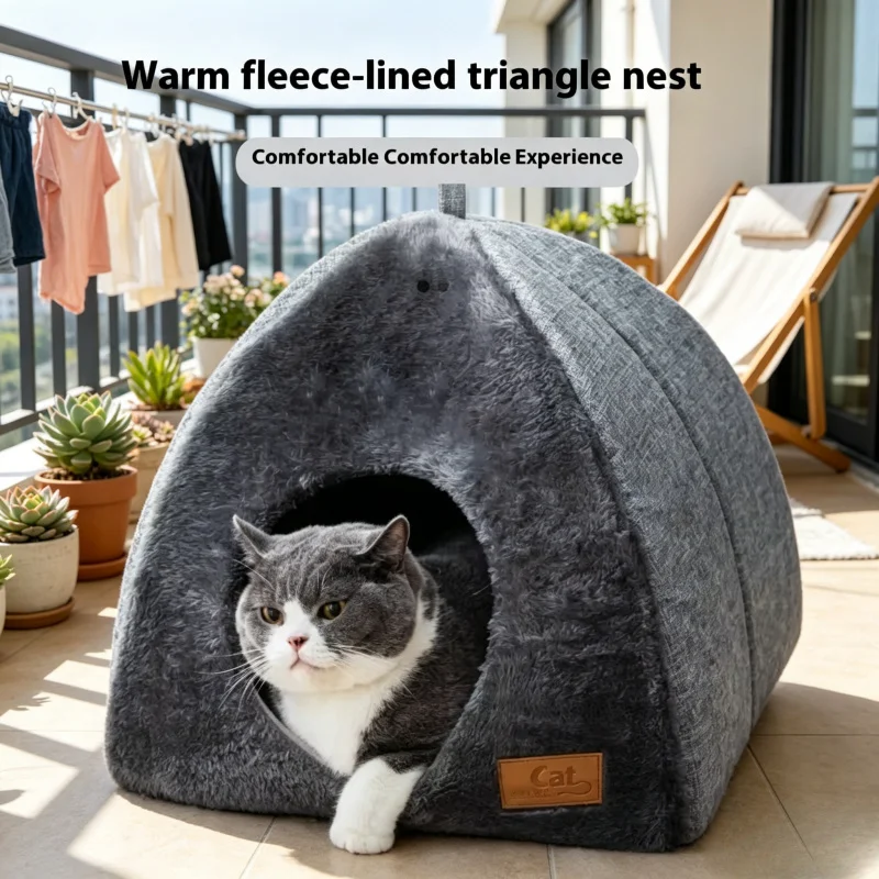 New Triangle Closed Cat Nest Thickened Warm Deep Sleep Cat House Tent Soft Comfortable Pet Bed Indoor Warm Nest for Small Dogs C
New Triangle Closed Cat Nest Thickened Warm Deep Sleep Cat House Tent Soft Comfortable Pet Bed Indoor Warm Nest for Small Dogs C
