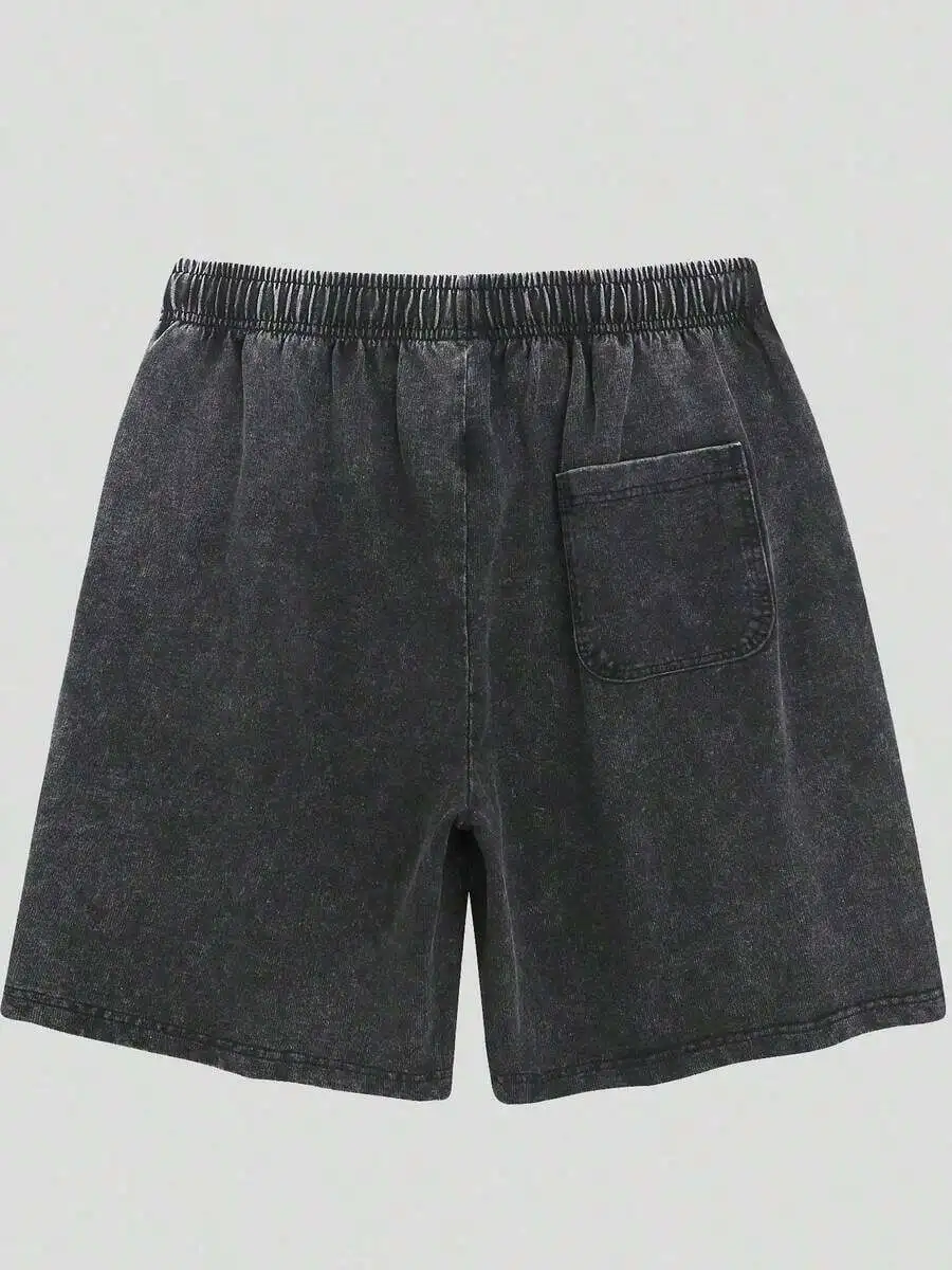 High-Quality Acid Washed Cotton Mens Casual Knee-Length Shorts With Elastic Waistband And Back Pocket
High-Quality Acid Washed Cotton Mens Casual Knee-Length Shorts With Elastic Waistband And Back Pocket