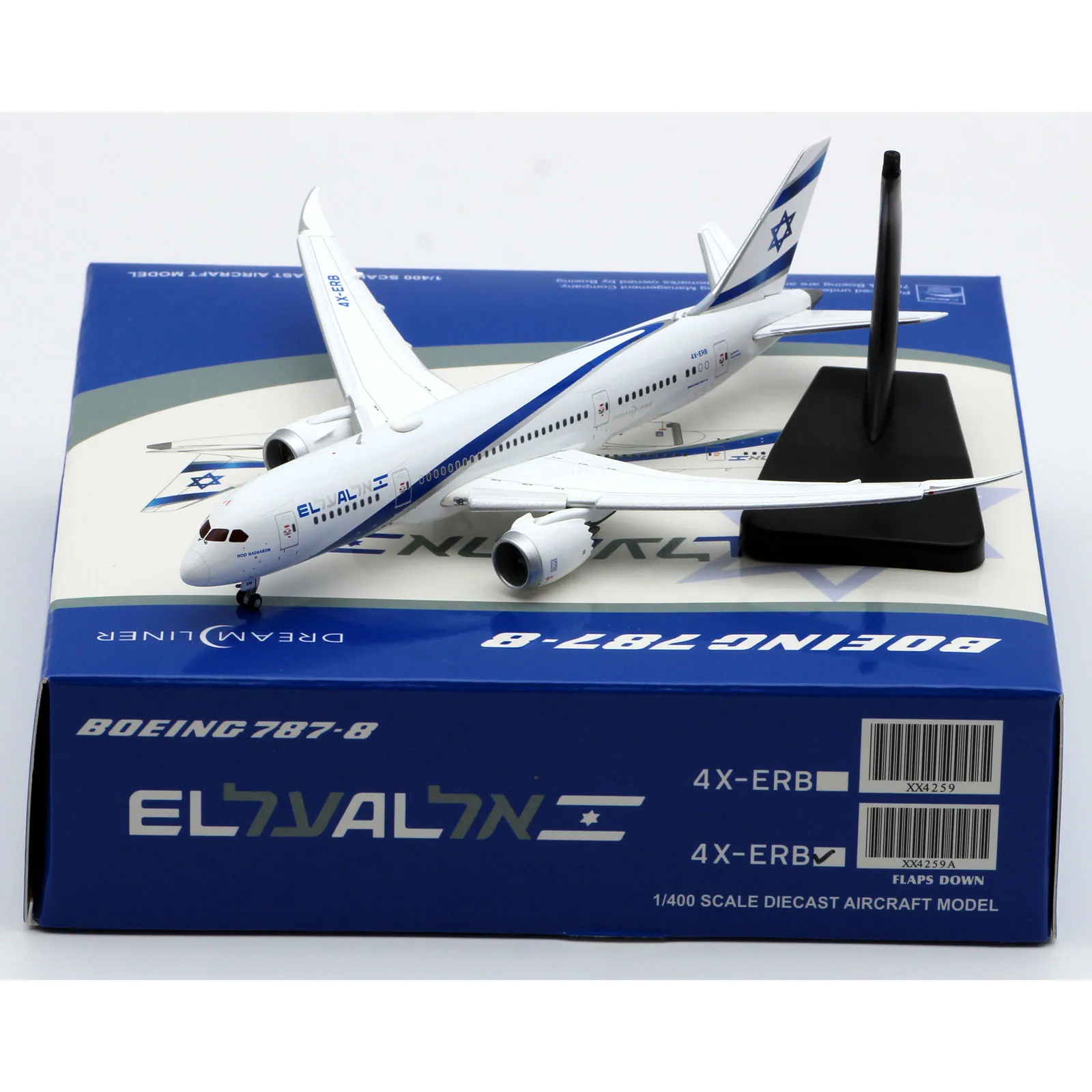 XX4259A Alloy Collectible Plane Gift JC Wings 1:400 EL AL Airlines Boeing B787-8 Diecast Aircraft Jet Model 4X-ERB Flaps Down
XX4259A Alloy Collectible Plane Gift JC Wings 1:400 EL AL Airlines Boeing B787-8 Diecast Aircraft Jet Model 4X-ERB Flaps Down