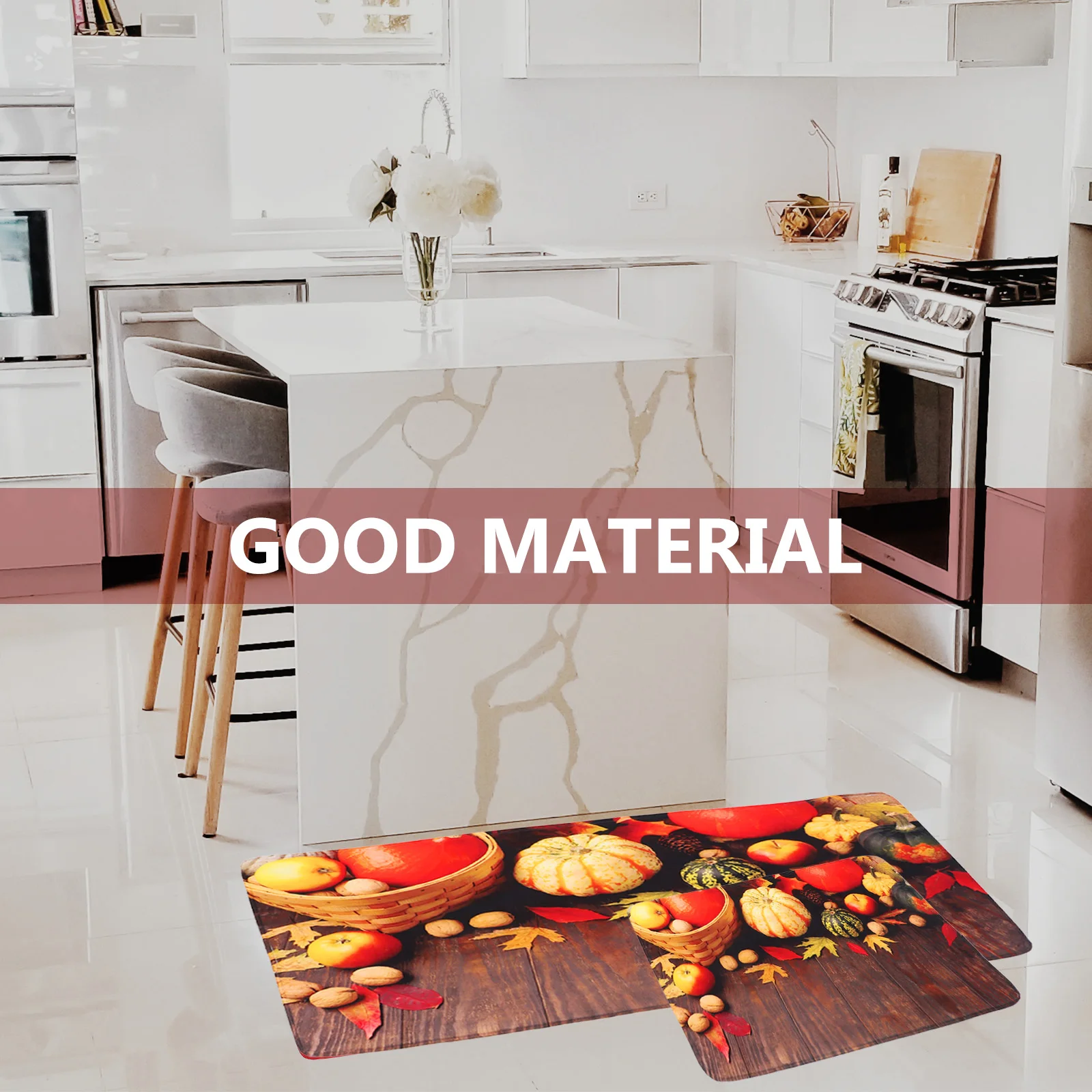 2pcs Fall Kitchen Rugs Non Slip Floor Mat Thanksgiving Pumpkin Water Absorbing Mats Polyester Kitchen Bedroom 40x60 40x120
2pcs Fall Kitchen Rugs Non Slip Floor Mat Thanksgiving Pumpkin Water Absorbing Mats Polyester Kitchen Bedroom 40x60 40x120