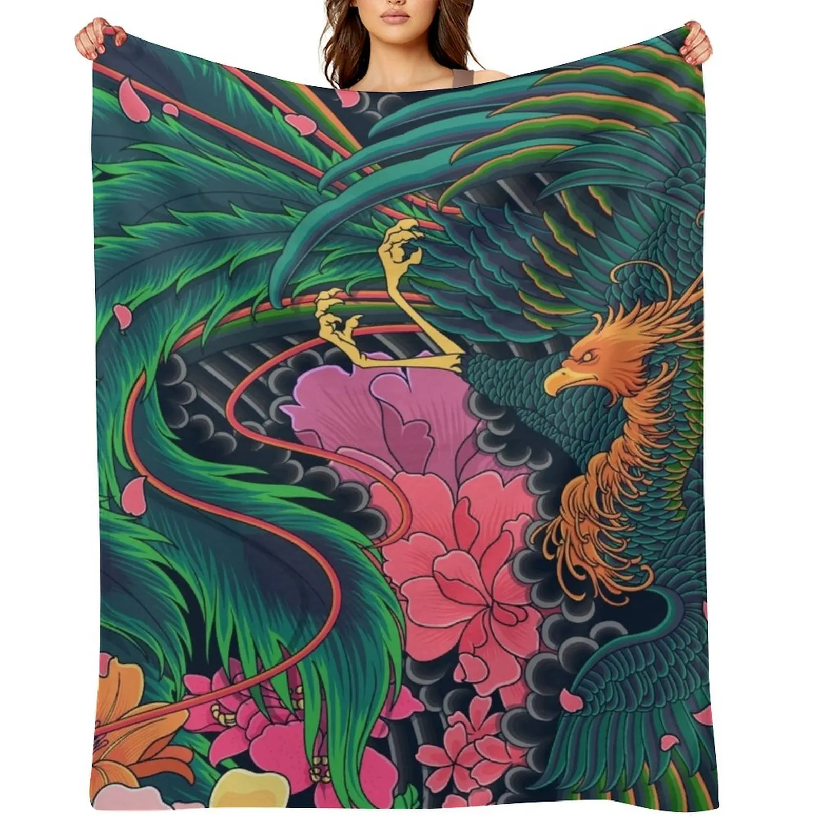 Japanese Motive Design, The Grand Phoenix Throw Blanket Beach Flannels warm winter Blankets
Japanese Motive Design, The Grand Phoenix Throw Blanket Beach Flannels warm winter Blankets