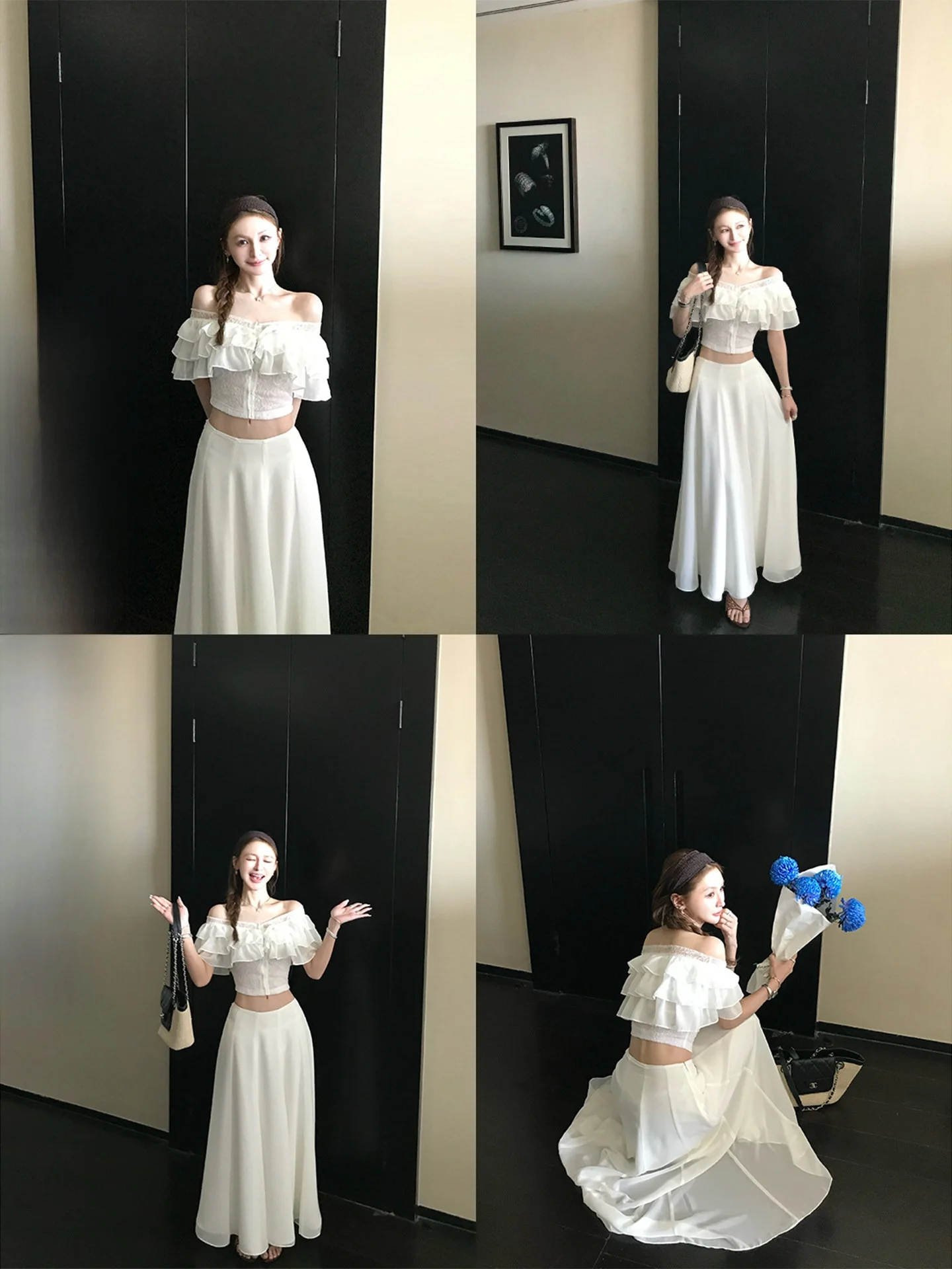 Skk Store Chiang Mai Holiday South Xiang Qing Cold Beauty Lace Chiffon Hem One Shoulder Top Half Skirt Fashion Set for Women
Skk Store Chiang Mai Holiday South Xiang Qing Cold Beauty Lace Chiffon Hem One Shoulder Top Half Skirt Fashion Set for Women