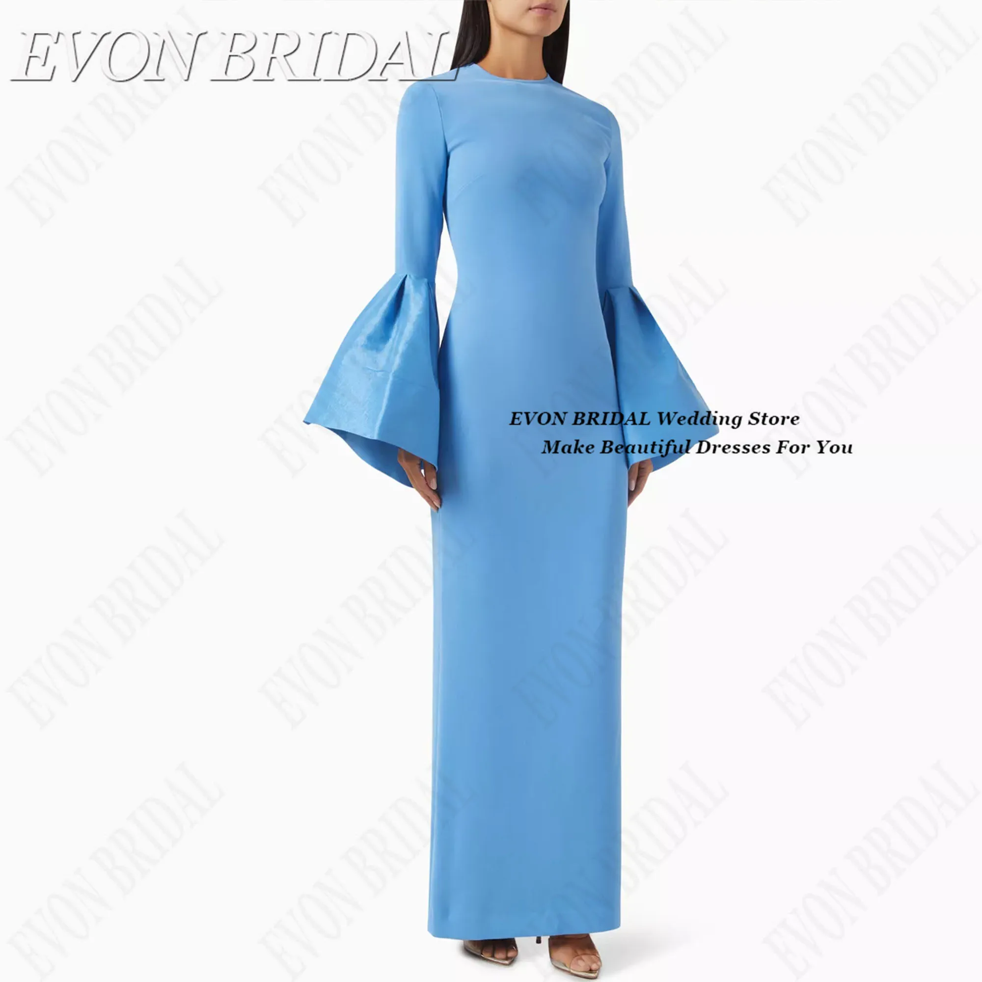 Flare Sleeve فساتين سهرات O-Neck Hip Hugging Woman Ceremony Dress Slit Elegant Party Dresses 2025 EVON BRIDAL Customi
Flare Sleeve فساتين سهرات O-Neck Hip Hugging Woman Ceremony Dress Slit Elegant Party Dresses 2025 EVON BRIDAL Customi