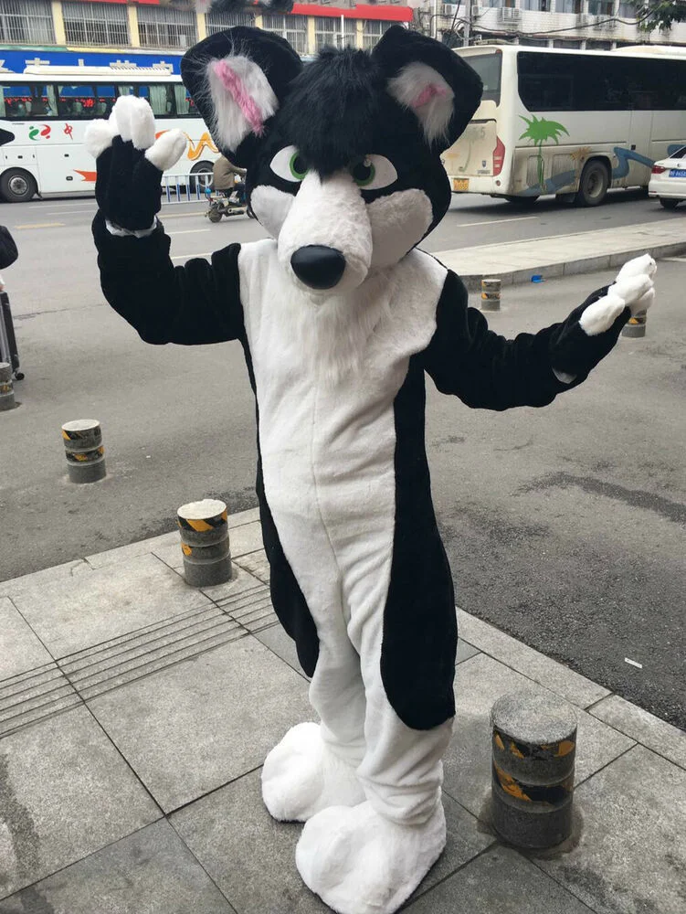 Grey Husky Dog Fox Mascot Long Fur Clothing Leather Cover Halloween Suit Role Play Activity Performance Clothing
Grey Husky Dog Fox Mascot Long Fur Clothing Leather Cover Halloween Suit Role Play Activity Performance Clothing