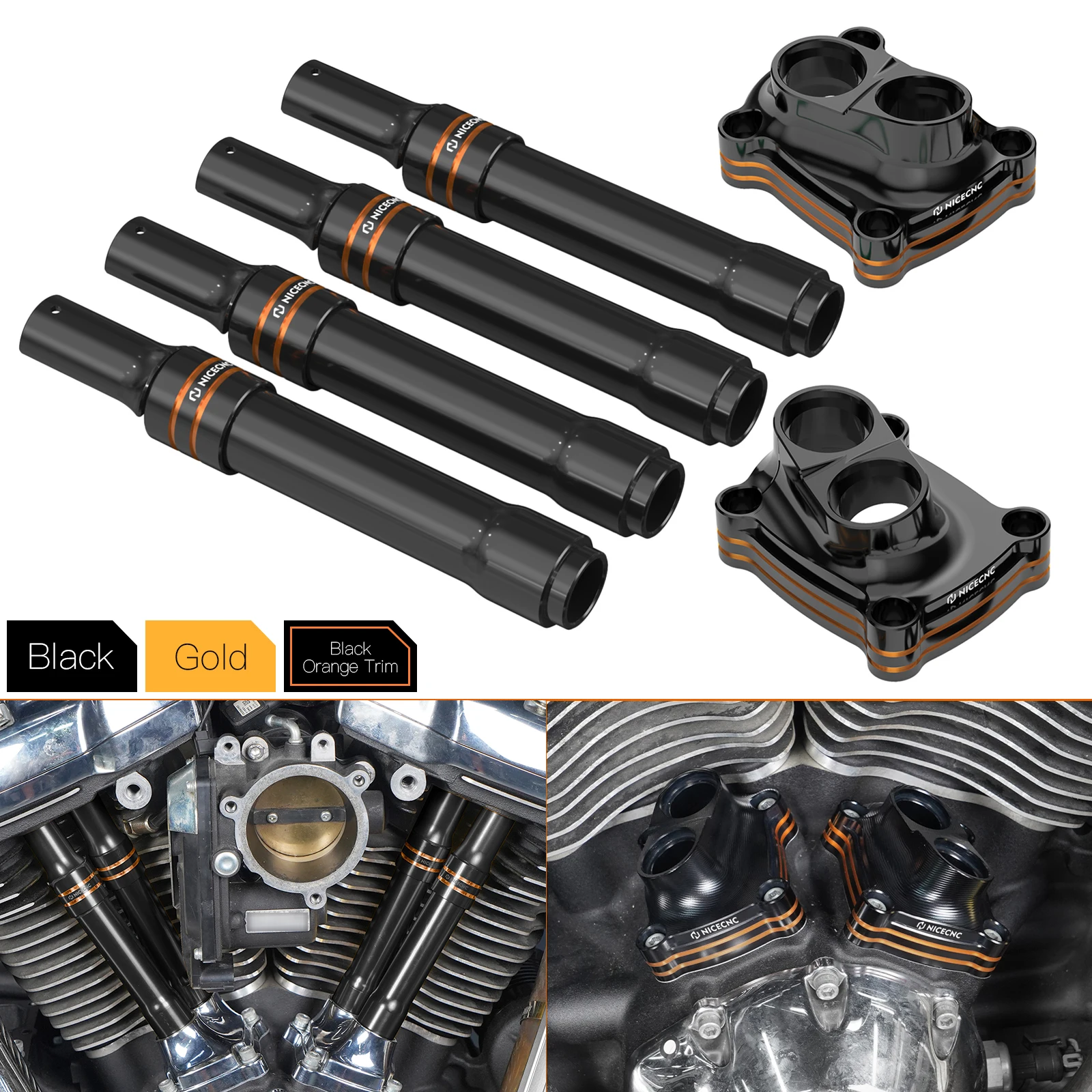 Motorcycle Pushrod Tappet Covers for Harley Ultra Limited/Low Street Glide RoadKing Electra Glide CVO Tri Glide Heritage Classic 
Motorcycle Pushrod Tappet Covers for Harley Ultra Limited/Low Street Glide RoadKing Electra Glide CVO Tri Glide Heritage Classic