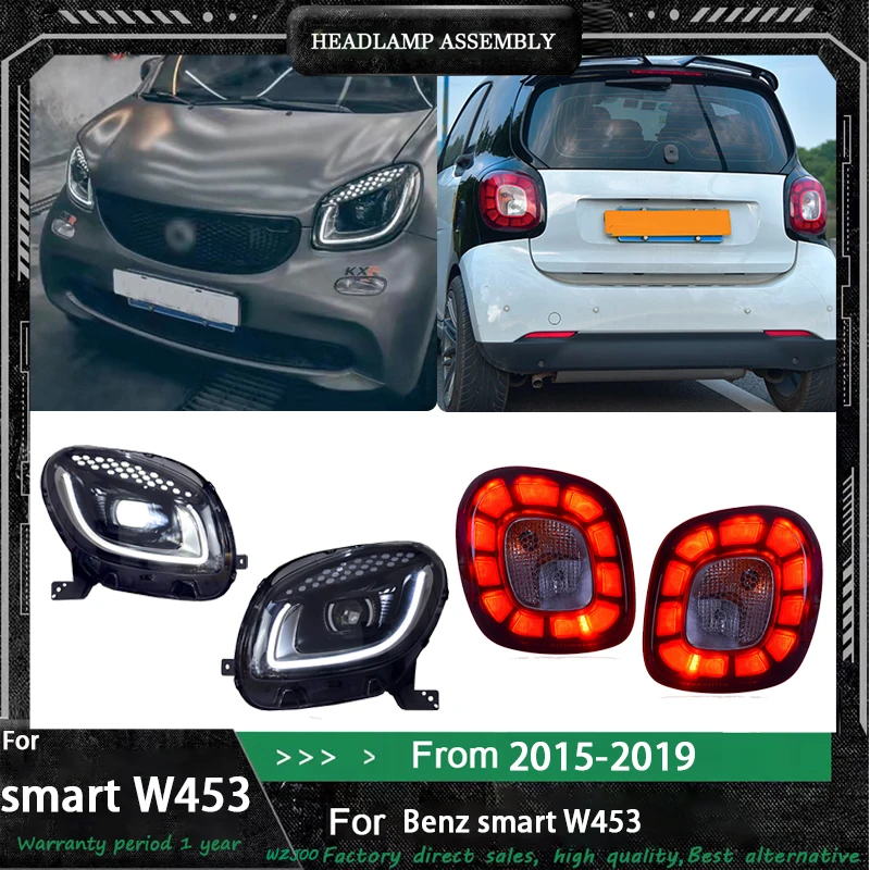 Автомобильные светодиодные фары с задним фонарем для Benz Smart w453 2015-2019 ified, передняя фара в сборе, автоаксессуары
Автомобильные светодиодные фары с задним фонарем для Benz Smart w453 2015-2019 ified, передняя фара в сборе, автоаксессуары