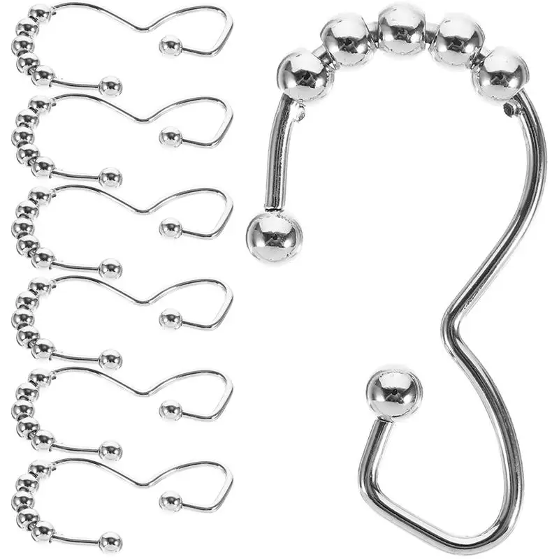 12pcs Shower Curtain Iron Hooks Heavy Duty Metal Curtain Hooks Bathroom Hook Replacement Hooks Bathroom Accessories NEW
12pcs Shower Curtain Iron Hooks Heavy Duty Metal Curtain Hooks Bathroom Hook Replacement Hooks Bathroom Accessories NEW