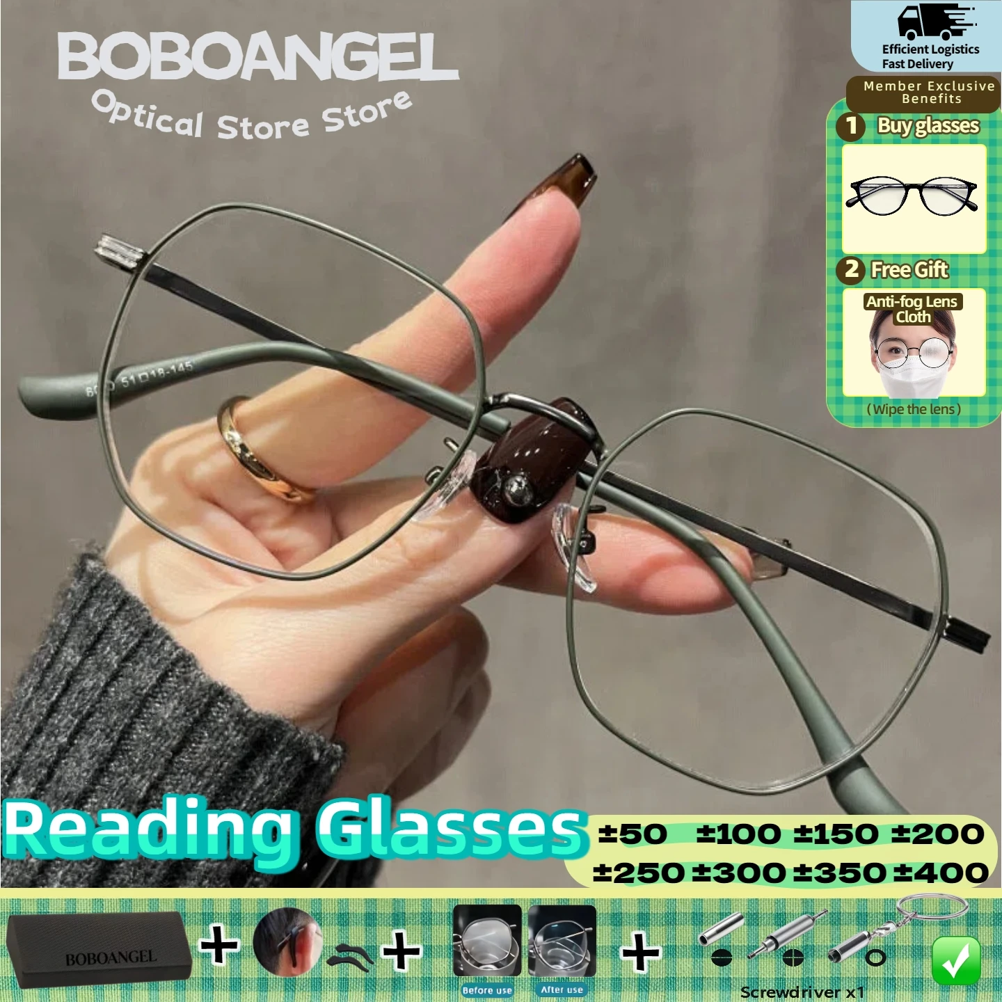 BOBOANGEL Comfortable Women Men Simple New Fashion Myopia Prescription Reading Glasses Anti Blue Ray Optical Customized Eyeware
BOBOANGEL Comfortable Women Men Simple New Fashion Myopia Prescription Reading Glasses Anti Blue Ray Optical Customized Eyeware