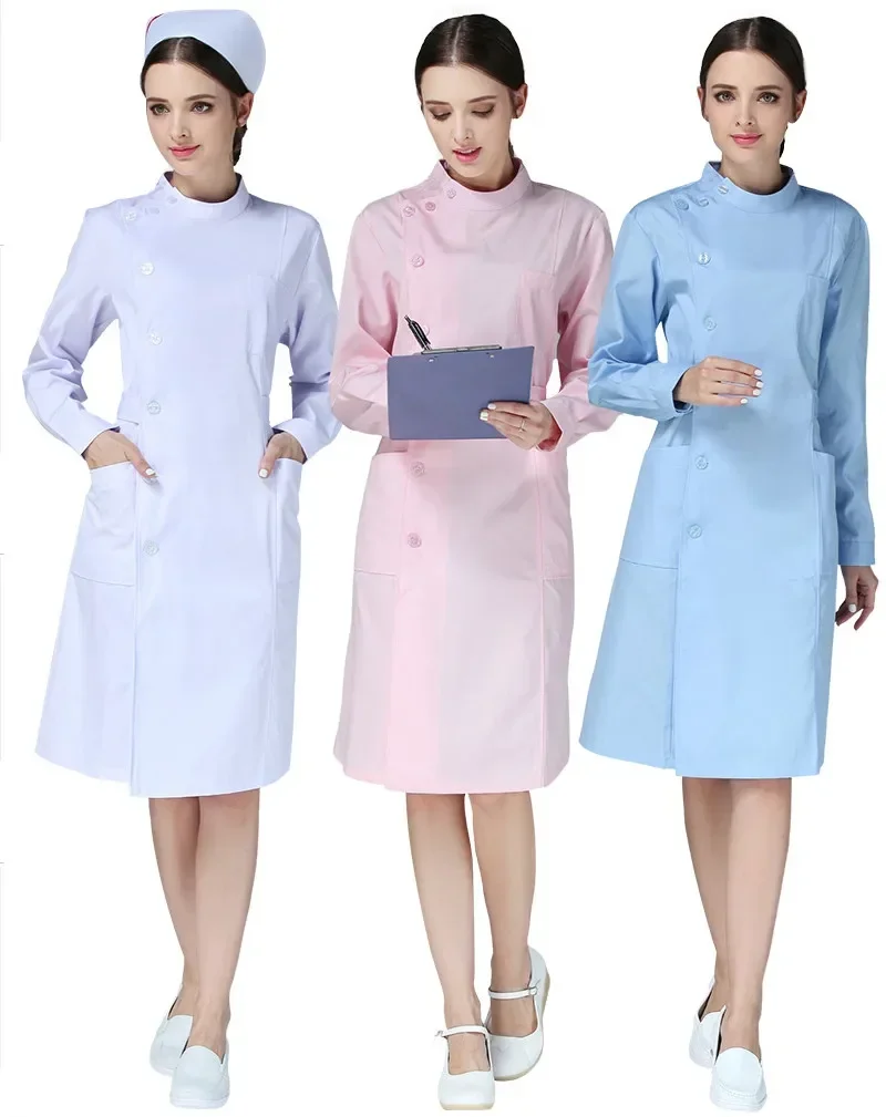 New 3 Colors Thicken Autumn and Winter Nurse Long-sleeved Coat Slim White Collar Overalls Doctor Service Beauty Service Clothes
New 3 Colors Thicken Autumn and Winter Nurse Long-sleeved Coat Slim White Collar Overalls Doctor Service Beauty Service Clothes