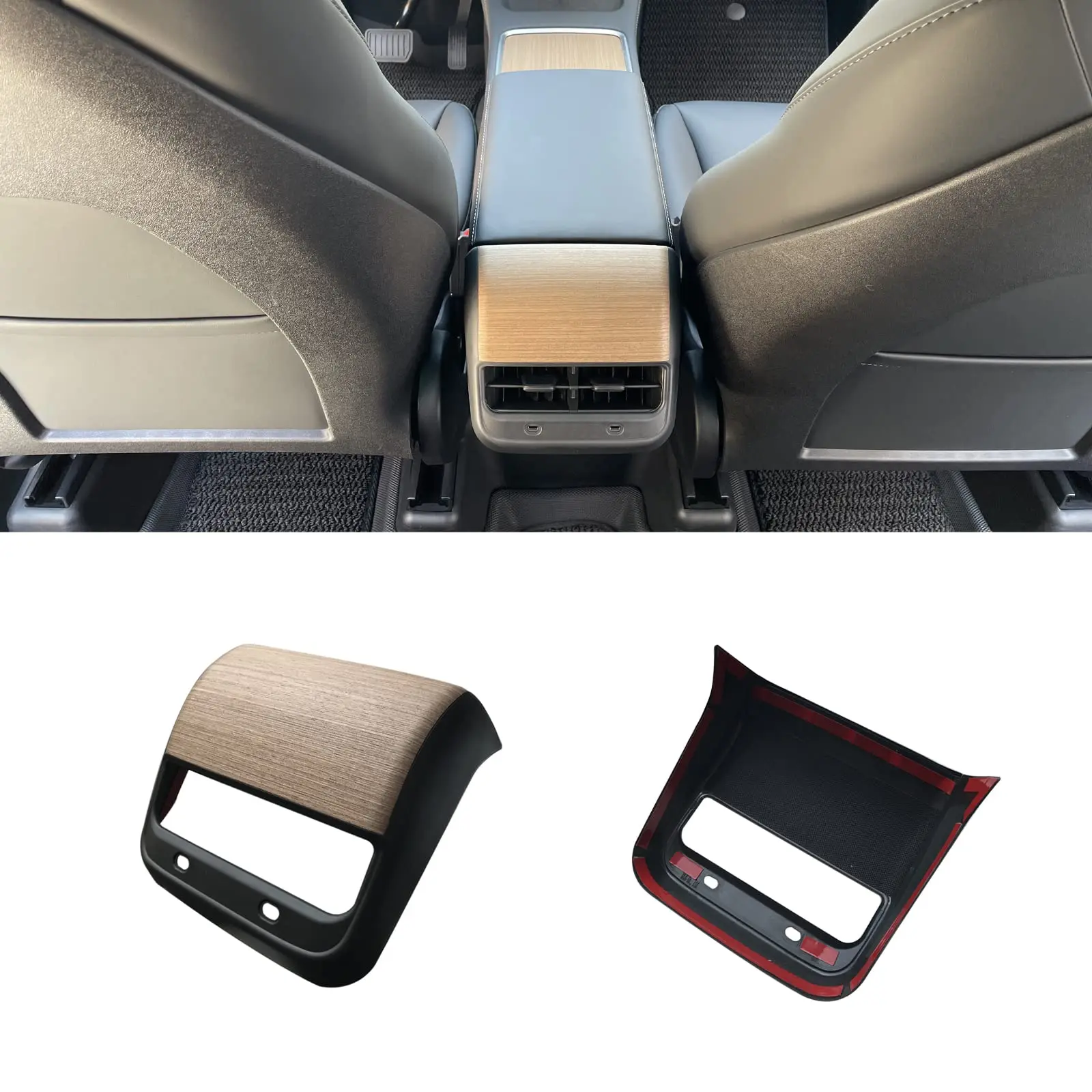 Real Wood Rear AC Vent Cover For Model 3 And Model Y 2021+ Open Pore Interior Trim
Real Wood Rear AC Vent Cover For Model 3 And Model Y 2021+ Open Pore Interior Trim