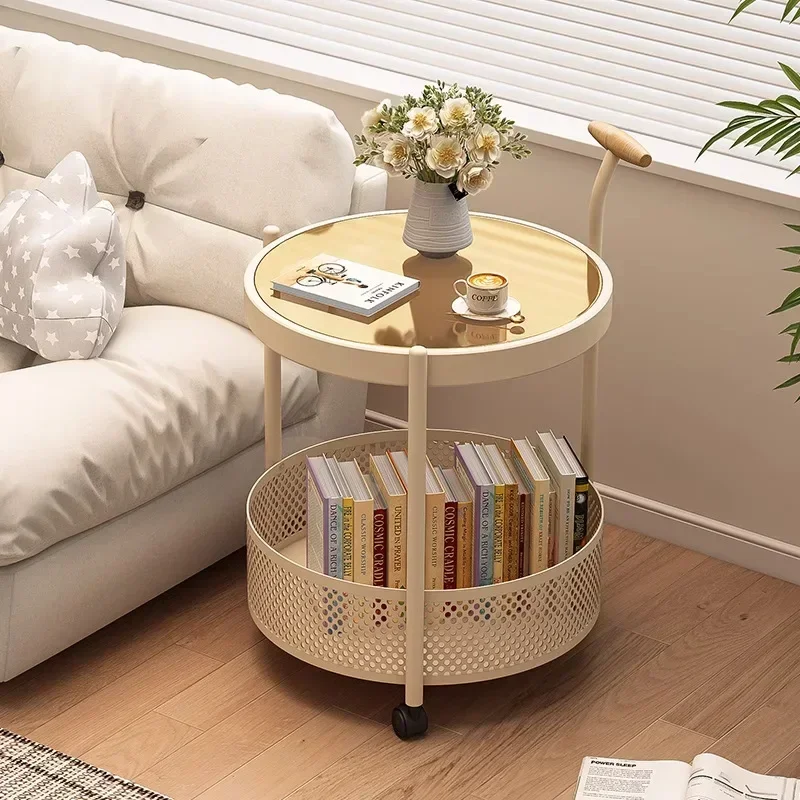 Firm French light luxury movable glass trolley side table living room sofa small coffee table bedroom bedside table
Firm French light luxury movable glass trolley side table living room sofa small coffee table bedroom bedside table