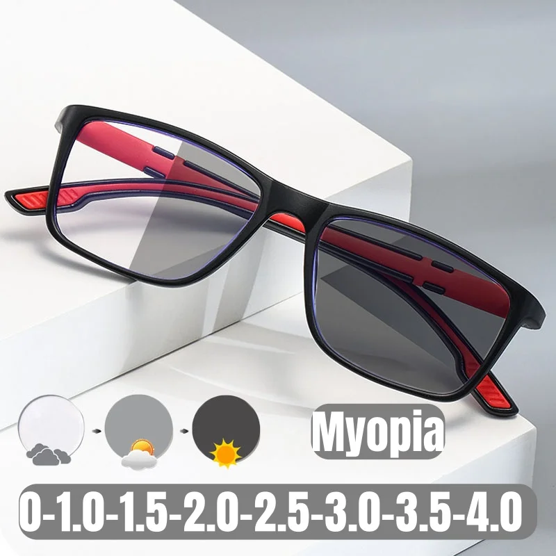 Trendy Vintage Photochromic Glasses Men Women Blue Light Blocking Myopia Eyewear Fashion Discoloration Sports Glasses0-1.0-4.0
Trendy Vintage Photochromic Glasses Men Women Blue Light Blocking Myopia Eyewear Fashion Discoloration Sports Glasses0-1.0-4.0