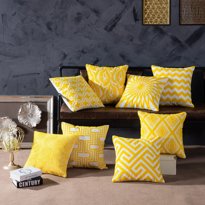 Home Decor Luxury Embroidered Cushion Cover 45x45cm Geometric Cotton Pillow Cover Decorative Sofa Decor Living Room Pillowcase
Home Decor Luxury Embroidered Cushion Cover 45x45cm Geometric Cotton Pillow Cover Decorative Sofa Decor Living Room Pillowcase