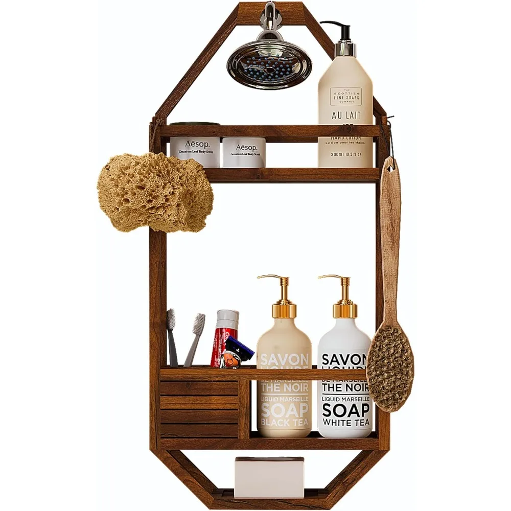 Teak Shower Caddy, Shower Organizer For Bathroom, Non Slip, Indoor and Outdoor, Hanging Shower Organizer, Showerhead
Teak Shower Caddy, Shower Organizer For Bathroom, Non Slip, Indoor and Outdoor, Hanging Shower Organizer, Showerhead