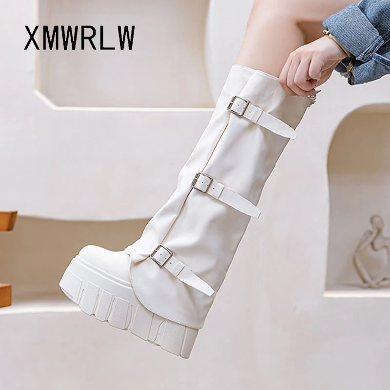 XMWRLW 2024, осенне-зимняя женская обувь на платформе, сапоги до колена, модные женские теплые плюшевые высокие сапоги на скрытом каблуке, зимняя обувь
XMWRLW 2024, осенне-зимняя женская обувь на платформе, сапоги до колена, модные женские теплые плюшевые высокие сапоги на скрытом каблуке, зимняя обувь