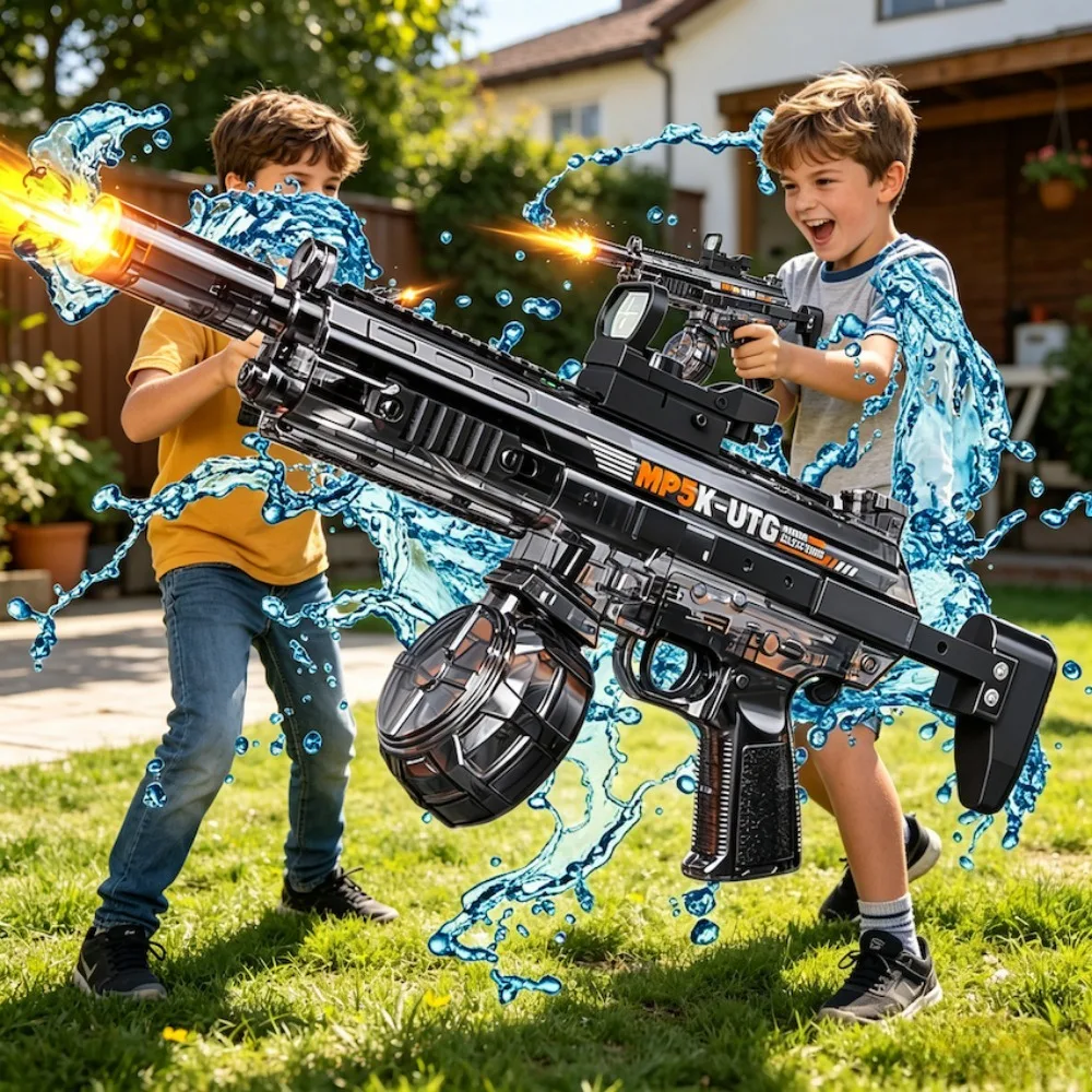 MP5K Electric Water Gun Toy Retractable Stock Full Automatic Sensor Lights Water Pistol Summer Outdoor Beach Water Play
MP5K Electric Water Gun Toy Retractable Stock Full Automatic Sensor Lights Water Pistol Summer Outdoor Beach Water Play