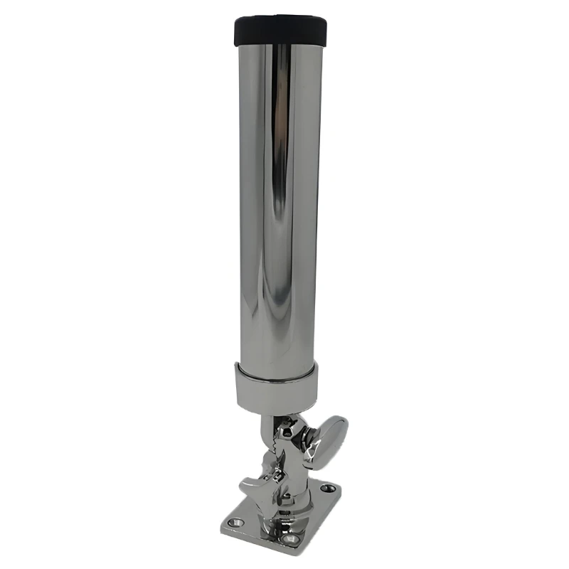 Deck Fishing Rod Holder with Metal Tube, Plate Mount, Side Knob Joint, and 4 Hole Pattern for Pier Use and Shore Casting Tasks
Deck Fishing Rod Holder with Metal Tube, Plate Mount, Side Knob Joint, and 4 Hole Pattern for Pier Use and Shore Casting Tasks