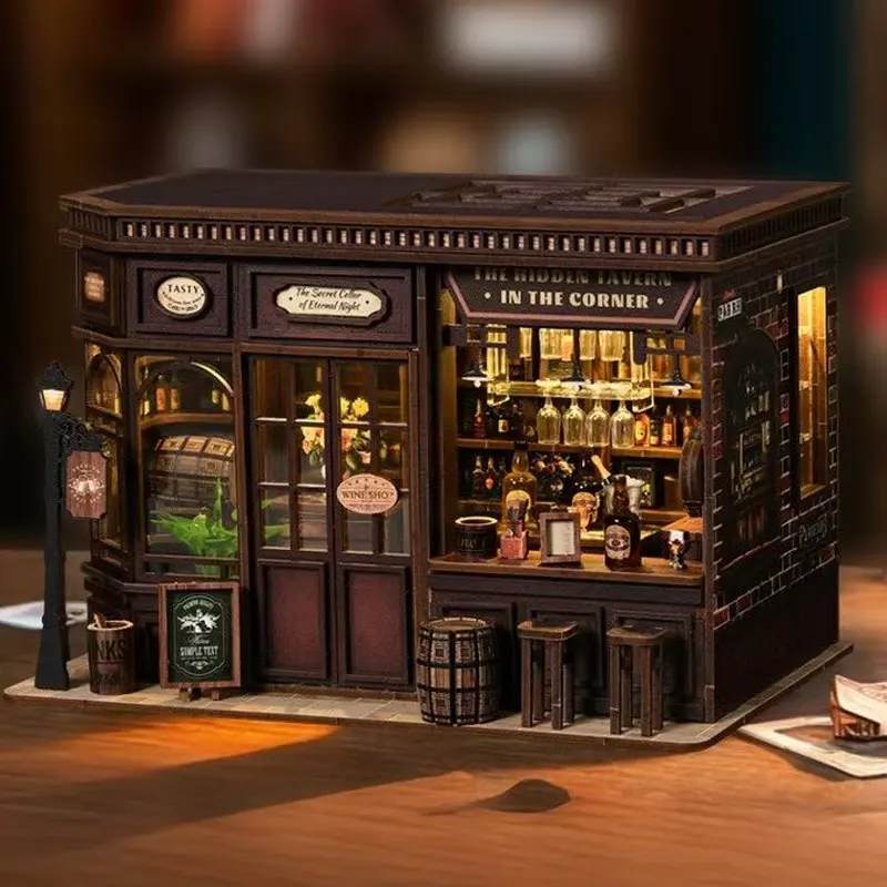 New Corner Tavern DIY Wooden Model Vintage European Architecture Assemble Miniature House Creative Decoration Gift
New Corner Tavern DIY Wooden Model Vintage European Architecture Assemble Miniature House Creative Decoration Gift