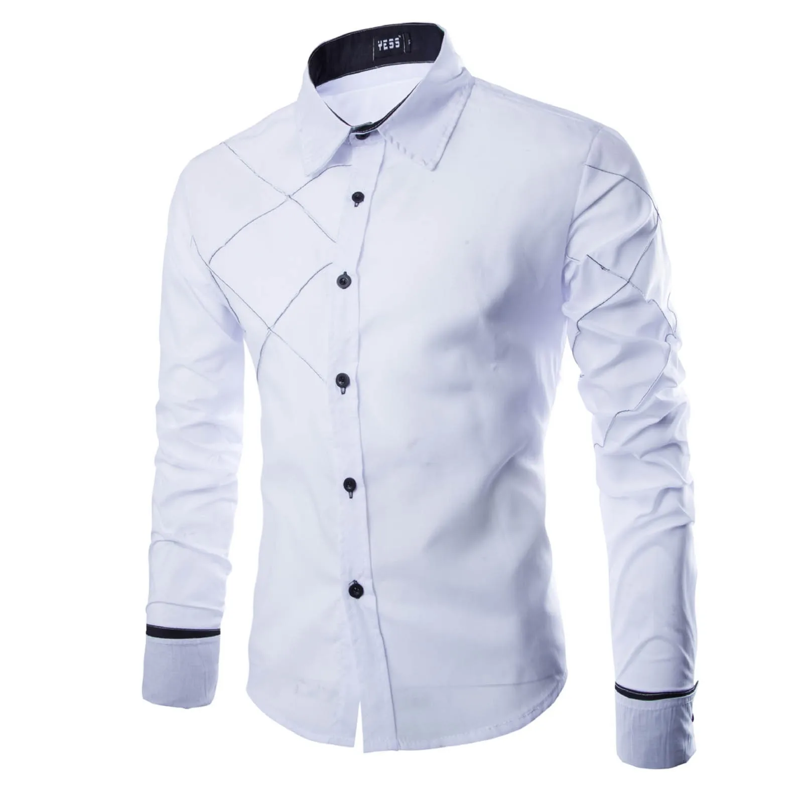 Mens Long Sleeve Dress Shirt Regular Fit Striped Design Casual Solid Color Thin Cotton Shirts For Men Men's Business Shirts
Mens Long Sleeve Dress Shirt Regular Fit Striped Design Casual Solid Color Thin Cotton Shirts For Men Men's Business Shirts