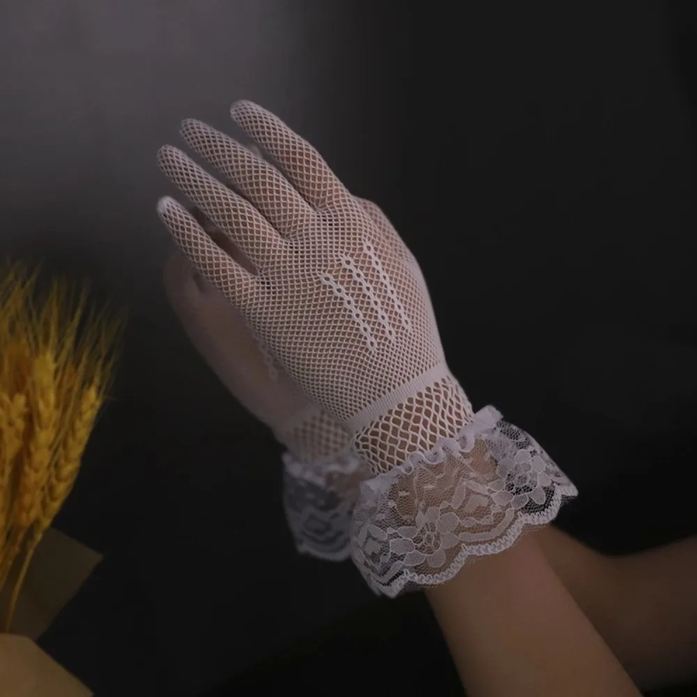 Soft Ruffle Lace Mittens Full Finger Hollow Out Fishnet Mesh Gloves Thin Mesh Lolita Lace Gloves
Soft Ruffle Lace Mittens Full Finger Hollow Out Fishnet Mesh Gloves Thin Mesh Lolita Lace Gloves