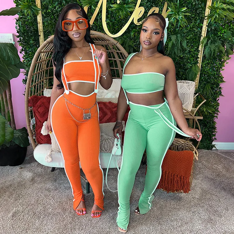 Fashion Street Two Piece Pant Set Women Strapless Crop Top Shirt Female Pencil Pant 2024 New Arrival Summer 2 Piece Outfit Set
Fashion Street Two Piece Pant Set Women Strapless Crop Top Shirt Female Pencil Pant 2024 New Arrival Summer 2 Piece Outfit Set