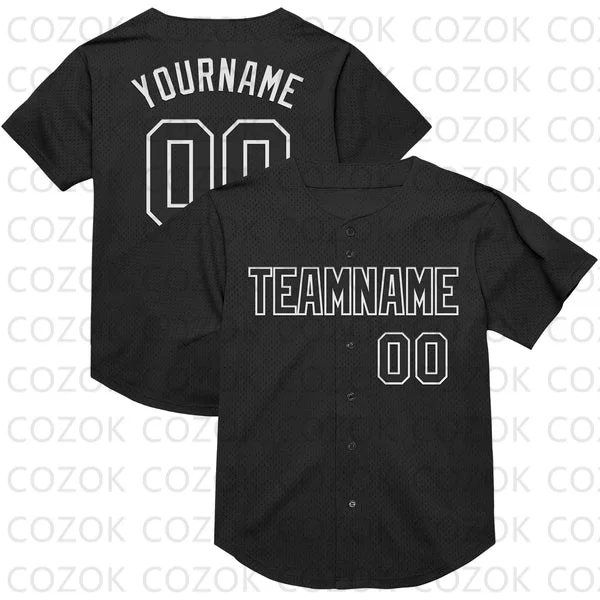 Custom Black White Series Baseball Jersey Men and Women Shirt 3D Printed Shirt Team Shirts Hip Hop Unisex Tops
Custom Black White Series Baseball Jersey Men and Women Shirt 3D Printed Shirt Team Shirts Hip Hop Unisex Tops