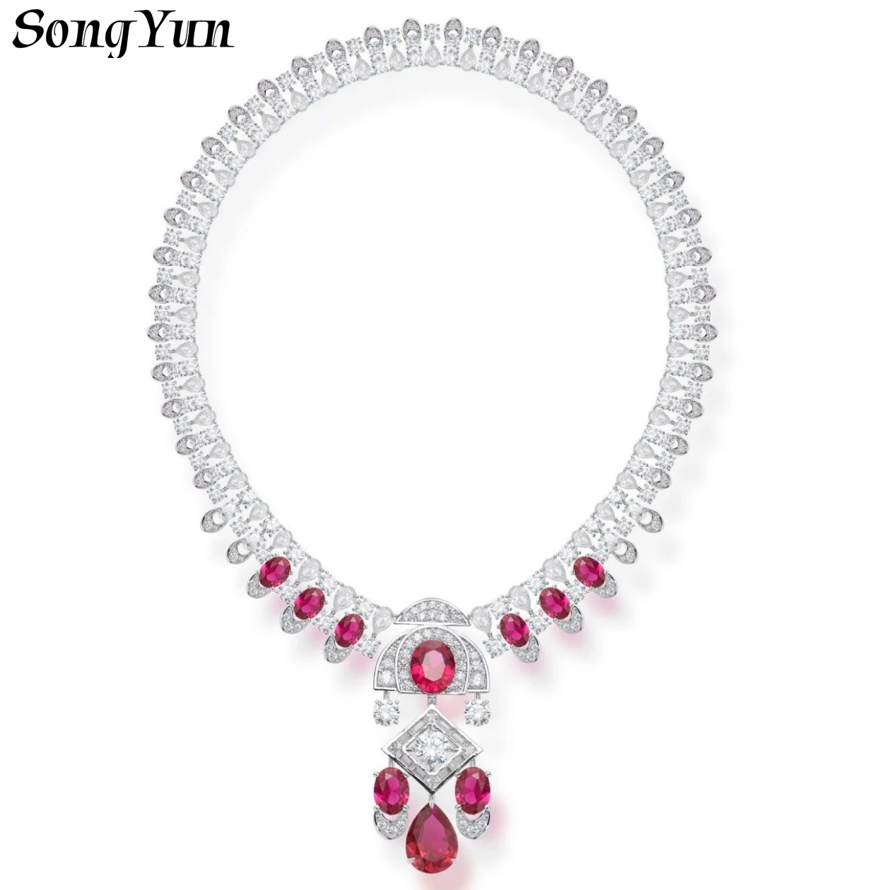 SY Luxury s925 Jewelry Red Corundum Ruby Chain Necklaces Pendants For Women 925 Sterling Silver Red Gemstones Pendant Necklace
SY Luxury s925 Jewelry Red Corundum Ruby Chain Necklaces Pendants For Women 925 Sterling Silver Red Gemstones Pendant Necklace