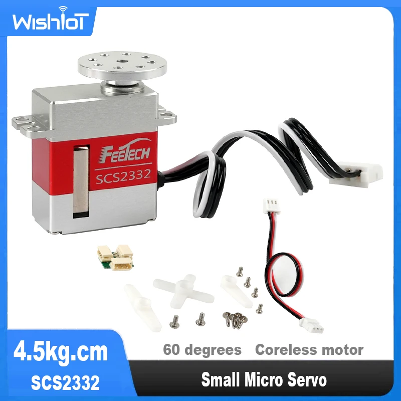 4.5kg Servo Small Micro SCS2332 7.4V Motor All-Metal Gear Locked-rotor Torque Serial Bus Mini Smart Robot RC Cars Servos
4.5kg Servo Small Micro SCS2332 7.4V Motor All-Metal Gear Locked-rotor Torque Serial Bus Mini Smart Robot RC Cars Servos